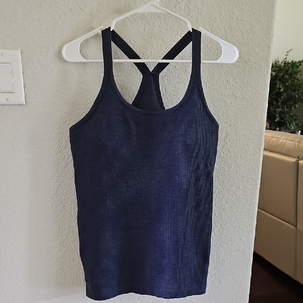 Lululemon Navy Blue Ribbed Women's Tank Top